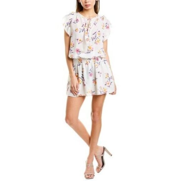 Parker Women's Size Large Primrose Floral Print Flutter Drop Waist Dress NWT - Picture 1 of 13